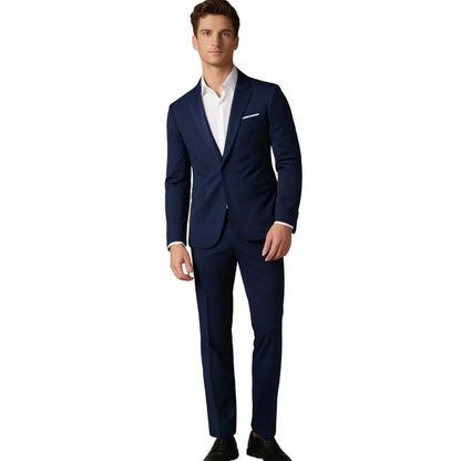 Variant image for Hymans - Men's Slim-Fit Black Suit Set for Weddings and Formal Events-7