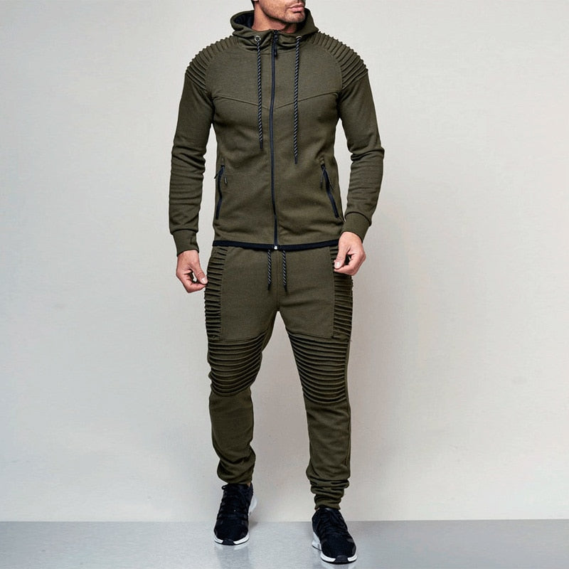 Herren Trainingsanzug Hoodie und Jogginghose Atmungsaktiv Bequem Polyester-2