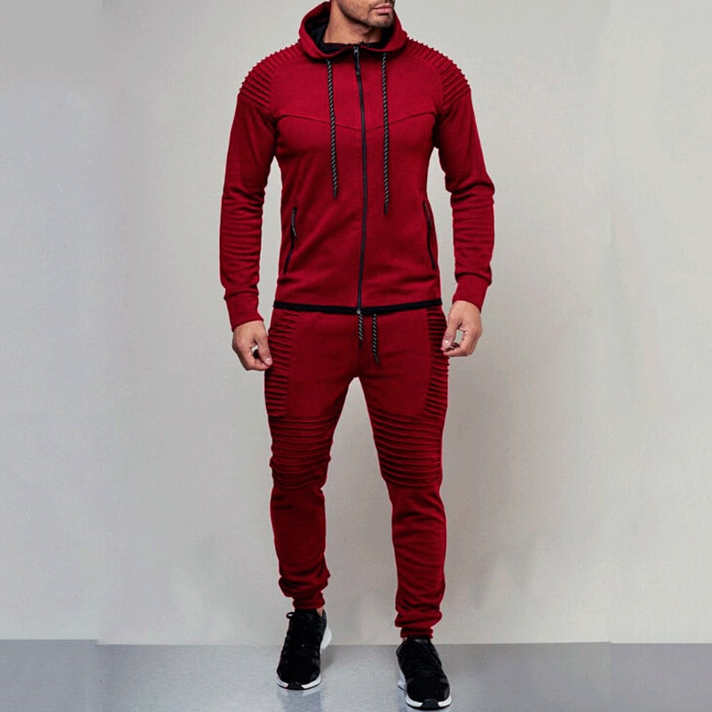 Herren Trainingsanzug Hoodie und Jogginghose Atmungsaktiv Bequem Polyester-5