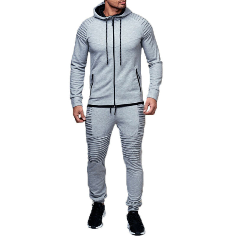 Variant image for Herren Trainingsanzug Hoodie und Jogginghose Atmungsaktiv Bequem Polyester-26