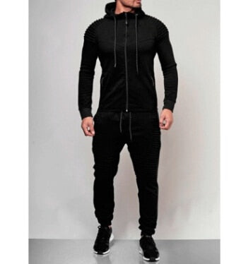 Herren Trainingsanzug Hoodie und Jogginghose Atmungsaktiv Bequem Polyester-1