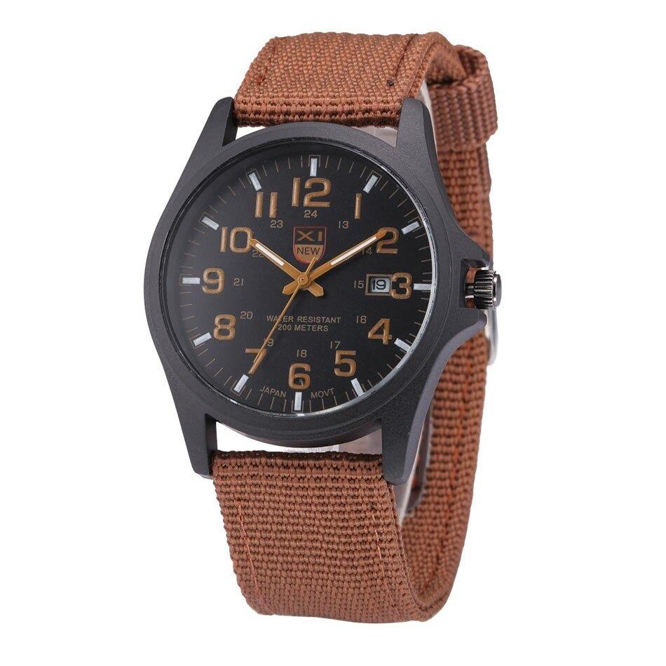 Herren Armbanduhr Robuste Militär Uhr Edelstahl Wasserfest 45mm 4