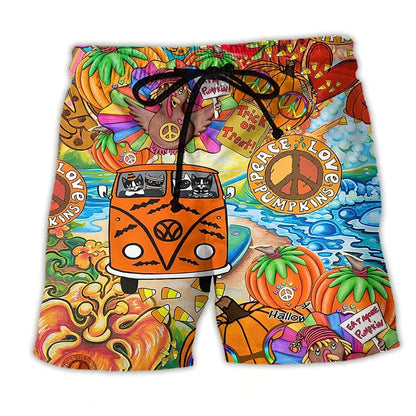 Herren Badehose Graffiti Design Leicht Schnell Trocknend Sommer Shorts 7