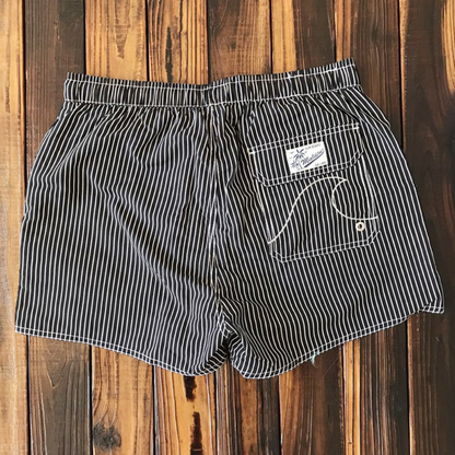 Herren Badeshorts Gestreift Kordelzug Leicht Polyester 2