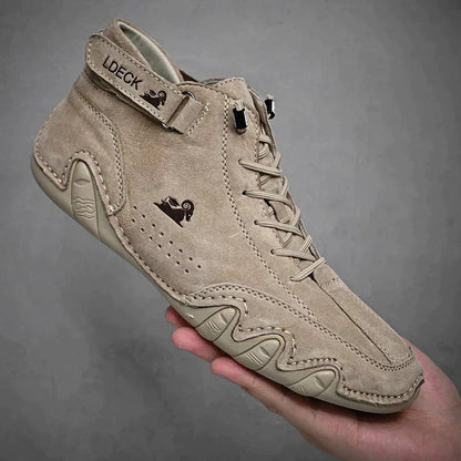 Herren Barfußschuhe Bequem Minimalistisch Leder Rutschfest 11