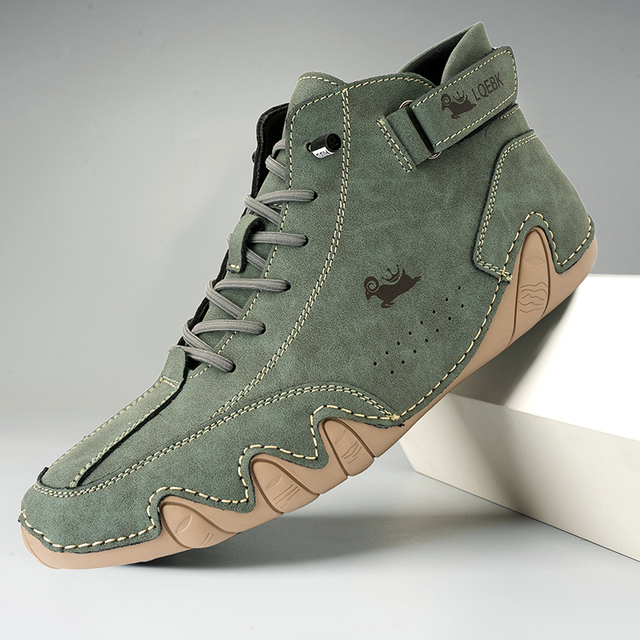 Herren Barfußschuhe Bequem Minimalistisch Leder Rutschfest 14