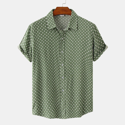 Herren Baumwollhemd Eleganter Schnitt Atmungsaktiv 3