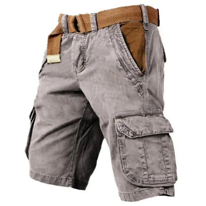 Herren Cargo Shorts Vintage Stil Baumwolle mit Cargotaschen für Sommeraktivitäten 1