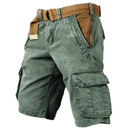 Herren Cargo Shorts Vintage Stil Baumwolle mit Cargotaschen für Sommeraktivitäten 5