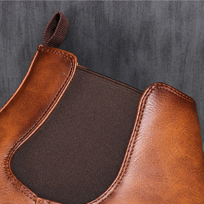 Herren Chelsea-Stiefel Schwarz Hochwertiges Leder Minimalistisches Design 2