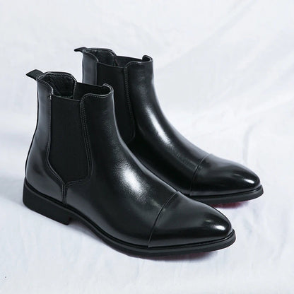 Herren Chelsea Boots Echtleder Stilvoll Bequem für Alltag und Festlichkeiten 2