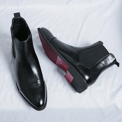 Herren Chelsea Boots Echtleder Stilvoll Bequem für Alltag und Festlichkeiten 3