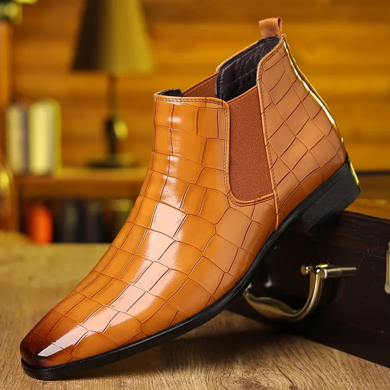 Herren Chelsea Boots Elegante Lederoptik Hochwertiges Material 3