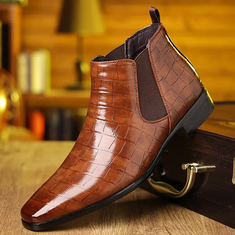 Herren Chelsea Boots Elegante Lederoptik Hochwertiges Material 4