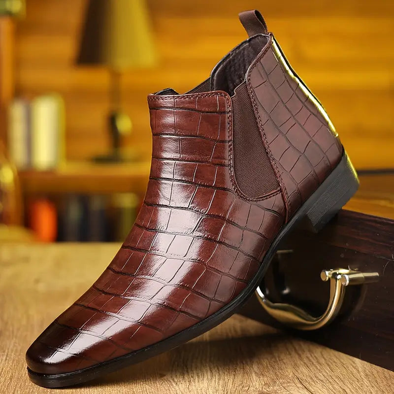 Herren Chelsea Boots Elegante Lederoptik Hochwertiges Material 5