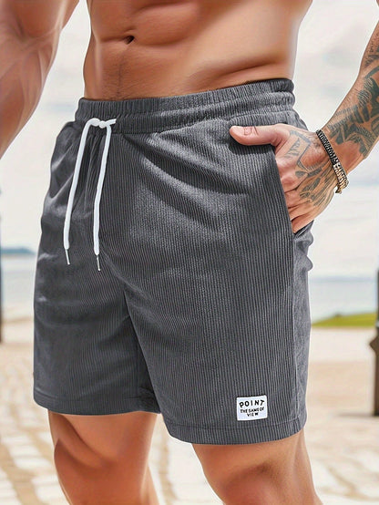 Herren Cordshorts Leicht Stretch Zeitlose Ästhetik Polyester Kurze Hosen 1