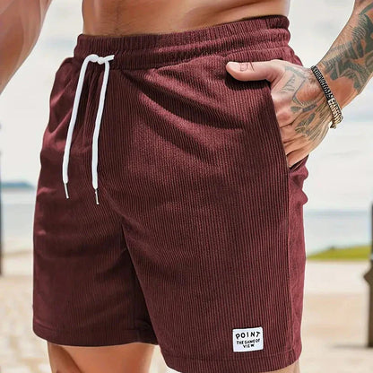 Herren Cordshorts Leicht Stretch Zeitlose Ästhetik Polyester Kurze Hosen 2