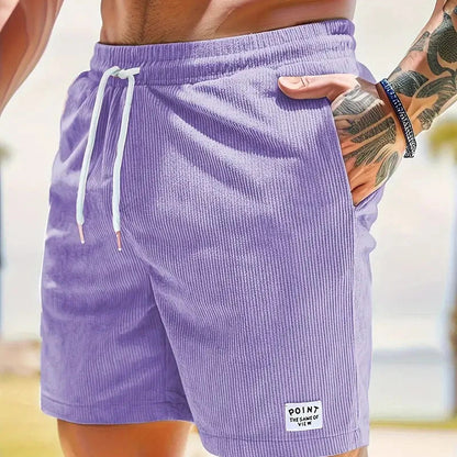 Herren Cordshorts Leicht Stretch Zeitlose Ästhetik Polyester Kurze Hosen 5