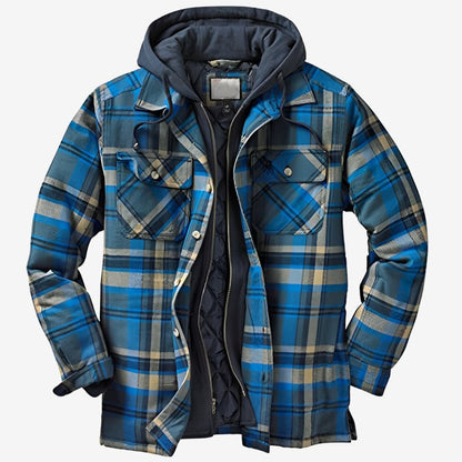 Herren Flanelljacke Bequem Klassisches Design Hochwertiger Stoff 4