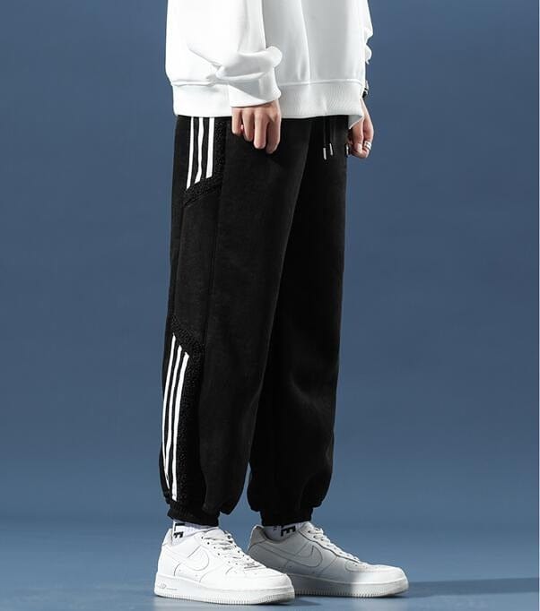 Herren Fleecehose Bequem Baumwolle Stilvolle Freizeit Jogginghose 4