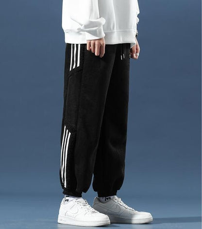 Herren Fleecehose Bequem Baumwolle Stilvolle Freizeit Jogginghose 4