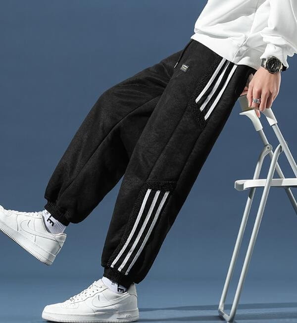 Herren Fleecehose Bequem Baumwolle Stilvolle Freizeit Jogginghose 6