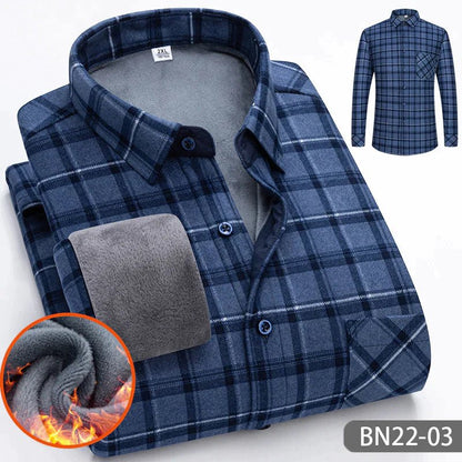 Herren Gefüttertes Flanellhemd Warm Bequem 1