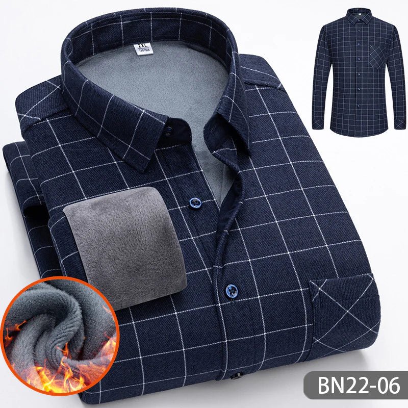 Herren Gefüttertes Flanellhemd Warm Bequem 2
