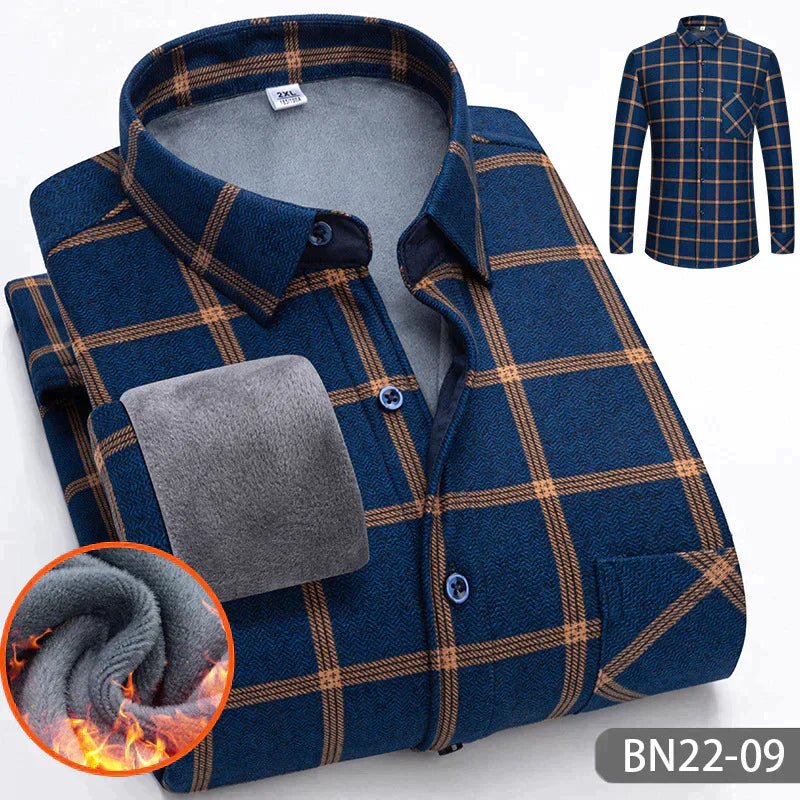 Herren Gefüttertes Flanellhemd Warm Bequem 4
