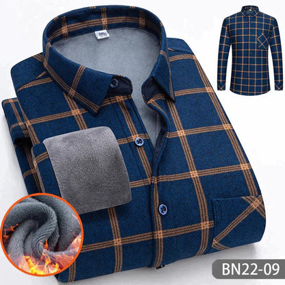 Herren Gefüttertes Flanellhemd Warm Bequem 4