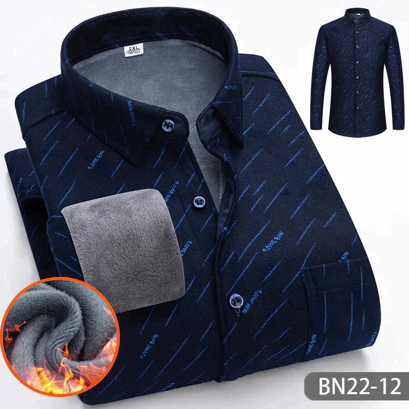 Herren Gefüttertes Flanellhemd Warm Bequem 6