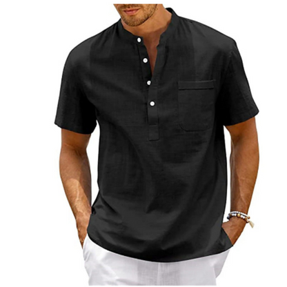 Herren Hemd Langarm Elegant Entspannt Baumwolle 1