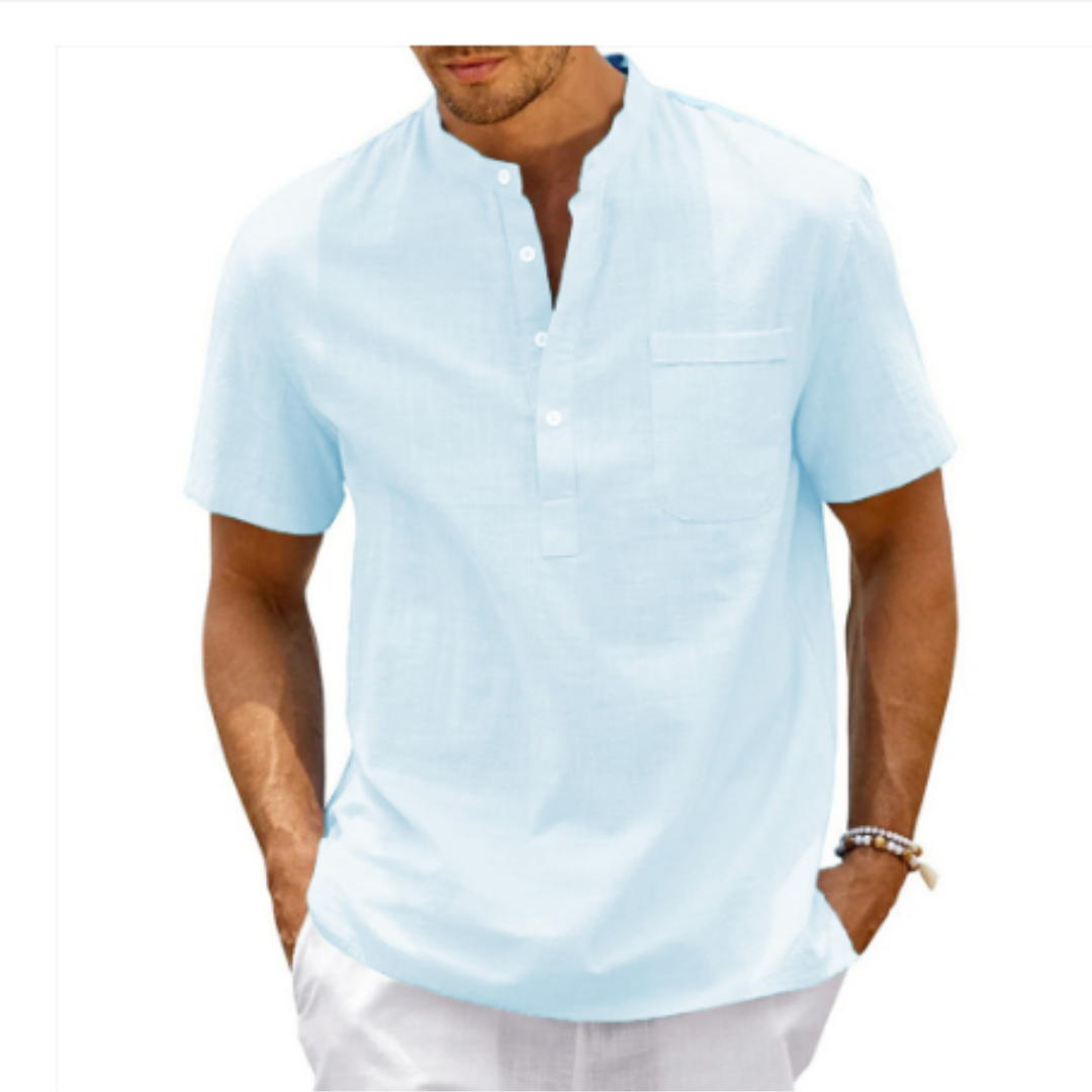 Herren Hemd Langarm Elegant Entspannt Baumwolle 2