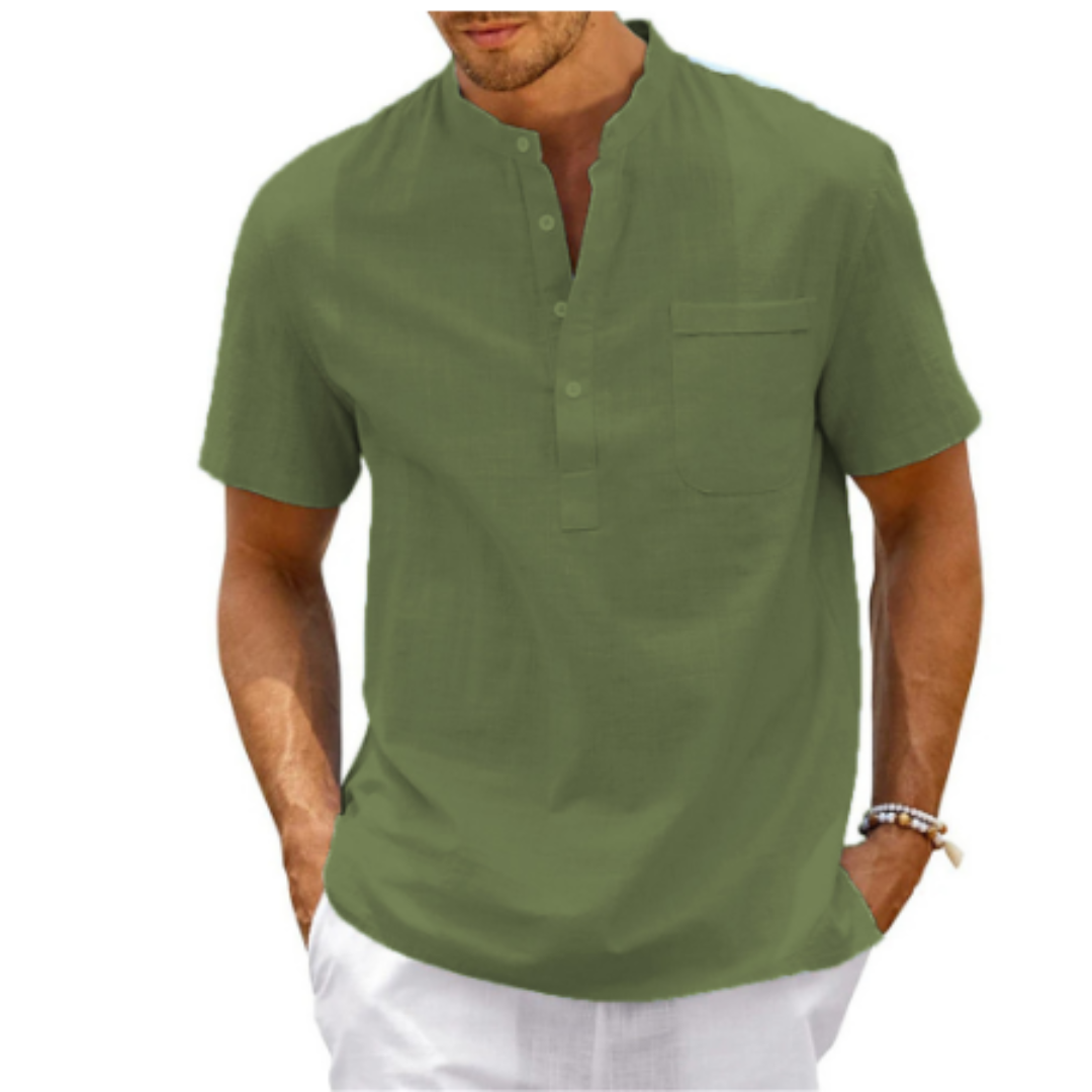 Herren Hemd Langarm Elegant Entspannt Baumwolle 4