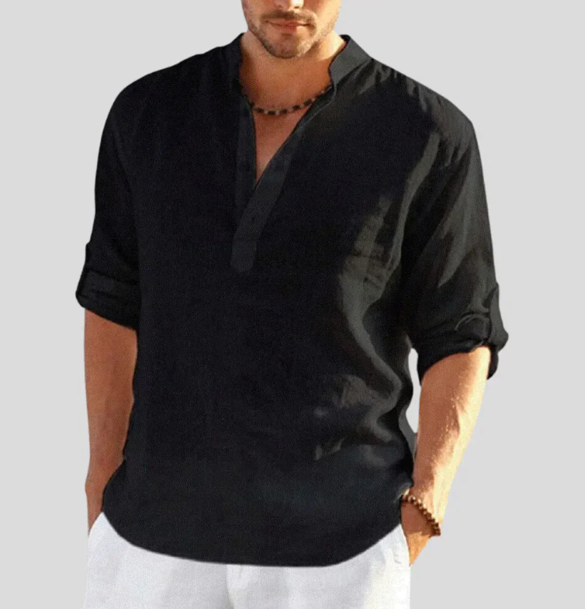 Herren Hemd Langarm Elegantes Design Atmungsaktiv Hochwertige Materialien 3