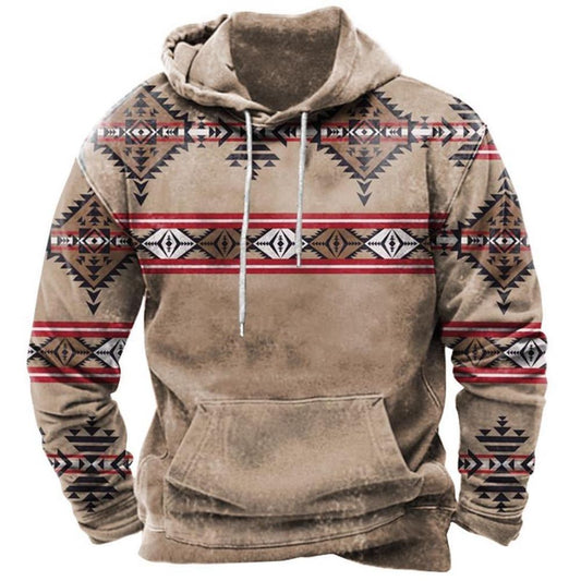 Herren Hoodie Azteken-Stil Bequemes Material Lässiger Kapuzenpullover 0