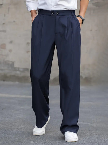 Herren Hose Bequem Atmungsaktives Gewebe Locker Schnitt 0