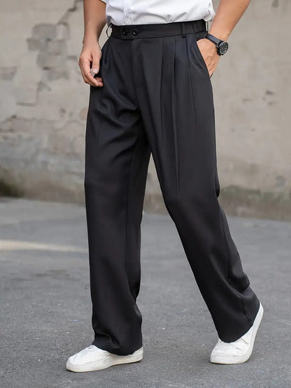 Herren Hose Bequem Atmungsaktives Gewebe Locker Schnitt 1