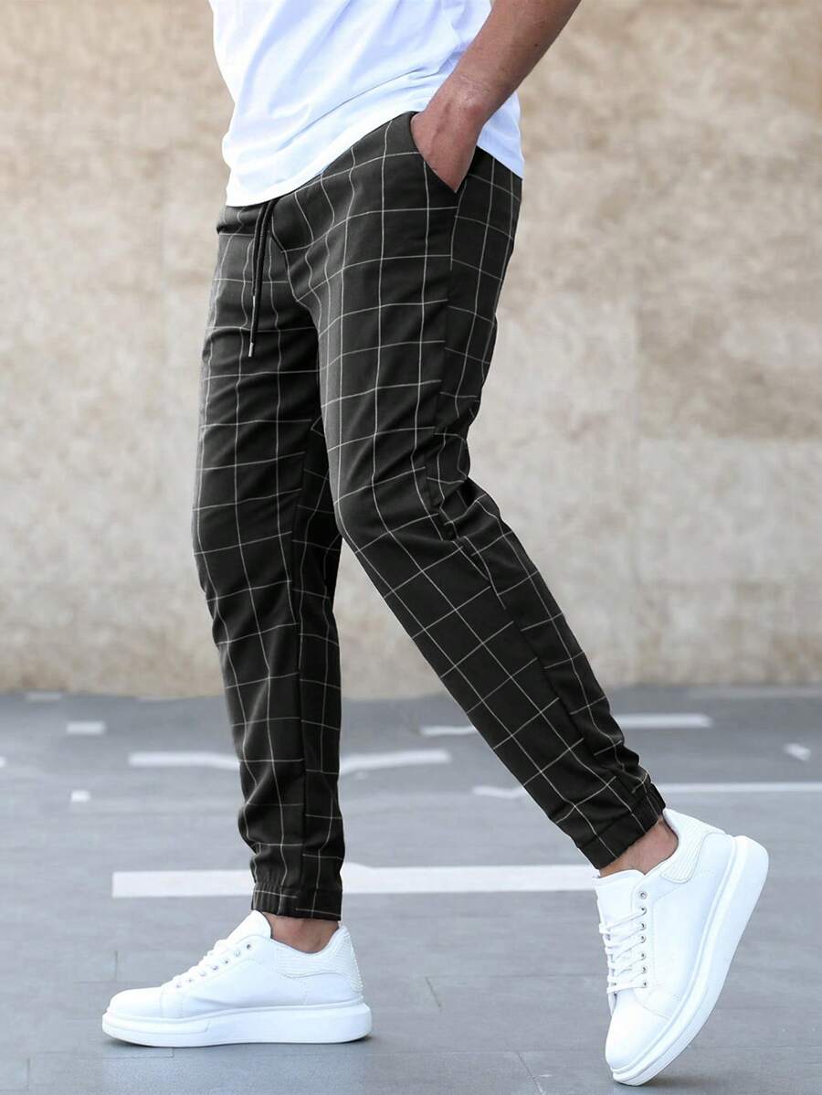 Herren Hosen Elegantes Karomuster Hochwertige Materialien für Vielseitige Anlässe 5