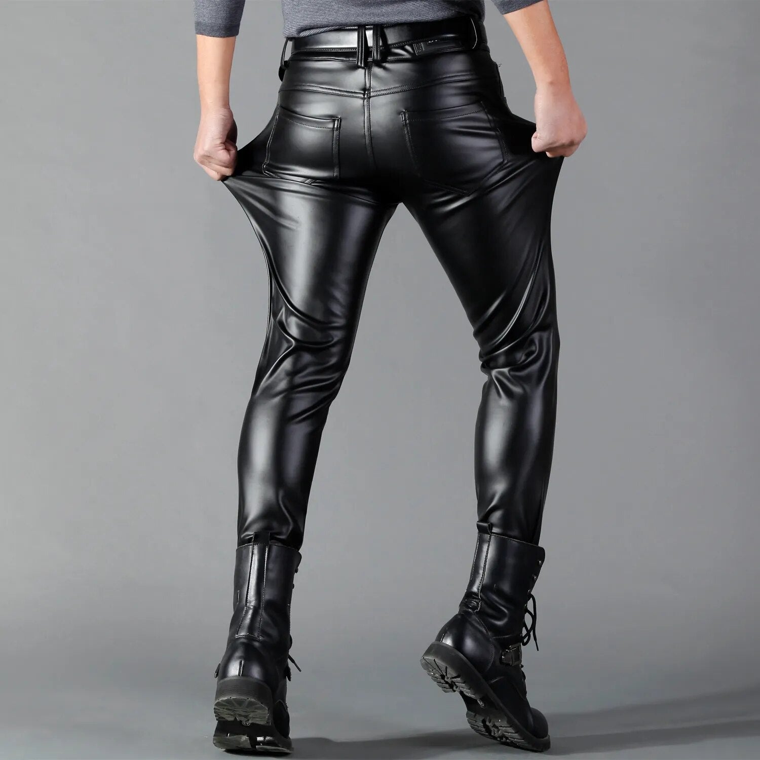 Herren Hosen Stretch Modernes Design Bequeme Passform Schwarz 1