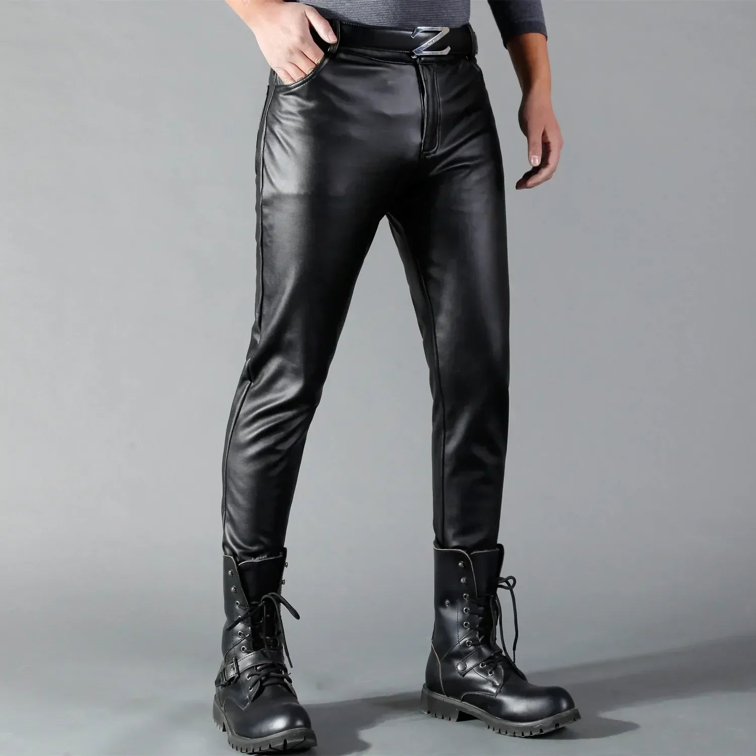 Herren Hosen Stretch Modernes Design Bequeme Passform Schwarz 2