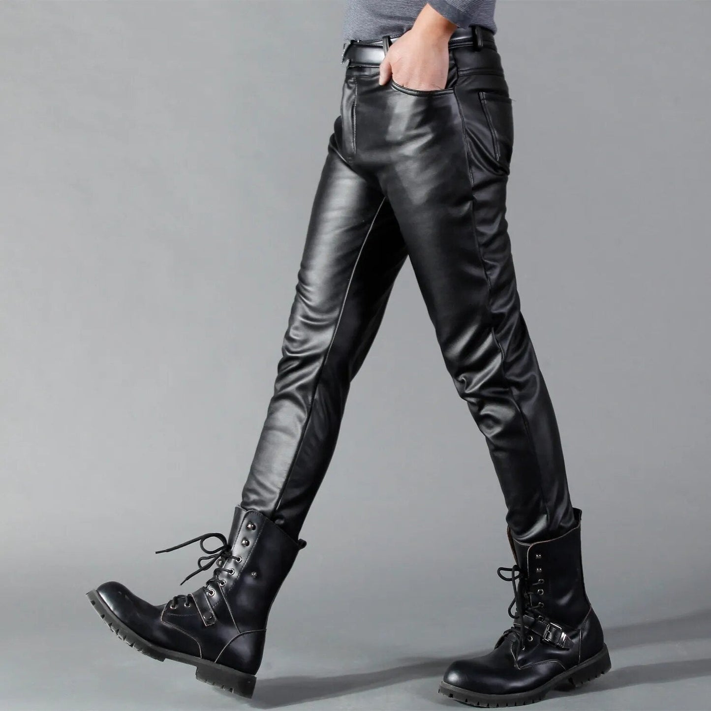 Herren Hosen Stretch Modernes Design Bequeme Passform Schwarz 3