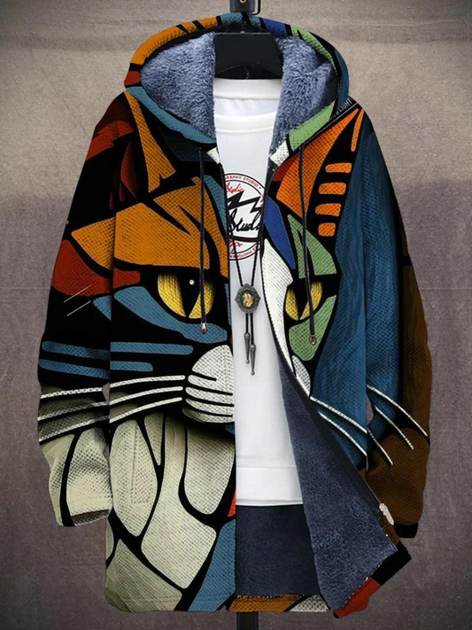 Herren Jacke Kunstvoll Bedruckt Hochwertige Materialien 0