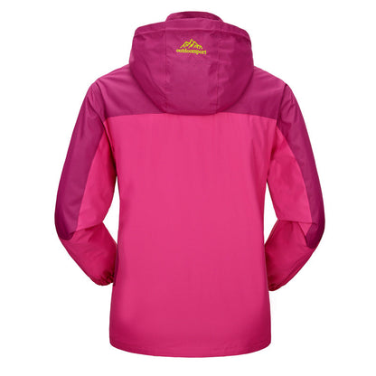 Herren Jacke Outdoor Wasserdicht Atmungsaktiv Winddicht Polyester mit Abnehmbarer Kapuze 1
