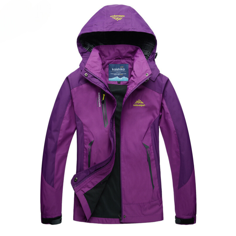 Herren Jacke Outdoor Wasserdicht Atmungsaktiv Winddicht Polyester mit Abnehmbarer Kapuze 4