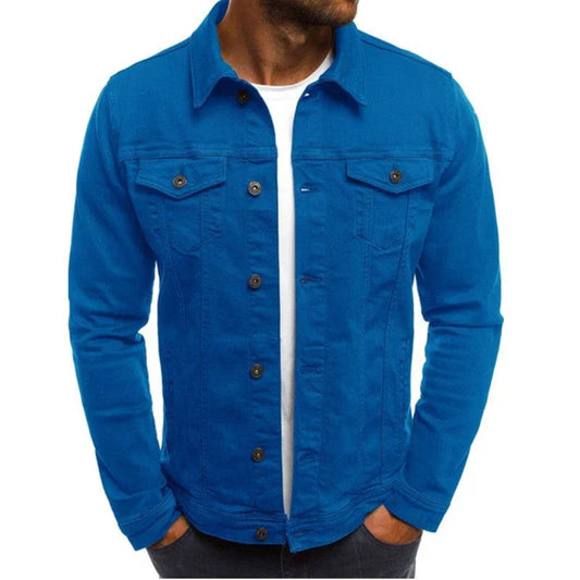 Herren Jeansjacke Lässig Vielseitig Hochwertig Baumwolle 0