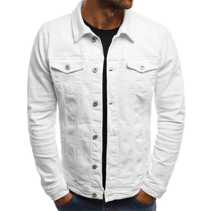 Herren Jeansjacke Lässig Vielseitig Hochwertig Baumwolle 2