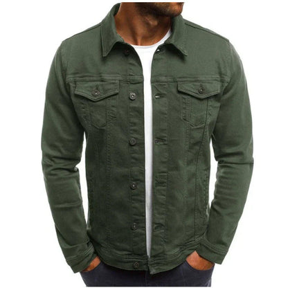 Herren Jeansjacke Lässig Vielseitig Hochwertig Baumwolle 5