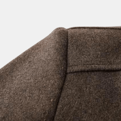 Herren Lagenmantel Hoher Halsausschnitt Eleganter Schnitt 6