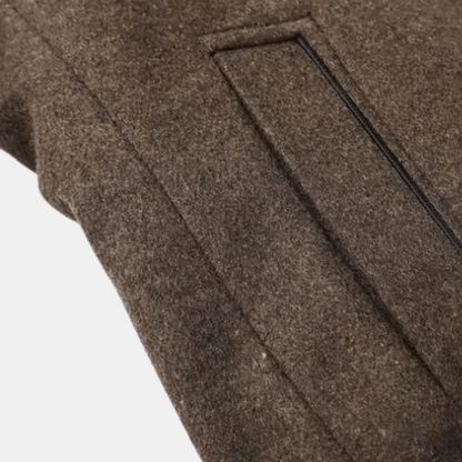 Herren Lagenmantel Hoher Halsausschnitt Eleganter Schnitt 7